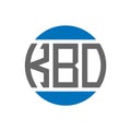 KBO letter logo design on white background. KBO creative initials circle logo Royalty Free Stock Photo