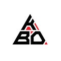 KBO triangle letter logo design with triangle shape. KBO triangle logo design monogram. KBO triangle vector logo template with red Royalty Free Stock Photo