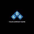 KBR letter logo design on BLACK background. KBR creative initials letter logo concept. KBR letter design Royalty Free Stock Photo