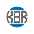 KBR letter logo design on white background. KBR creative initials circle Royalty Free Stock Photo