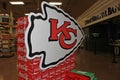 KC Chiefs store display in a Dillons supermarket