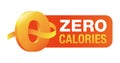 0 kcal badge for packaging of zero calories Royalty Free Stock Photo