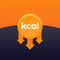 kcal reducing or cut calories vector design Royalty Free Stock Photo