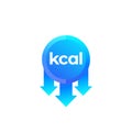 kcal reducing, cut calories vector icon Royalty Free Stock Photo