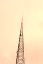 KCPTV transmitter tower against sky at sunset