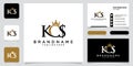 KCS letter creative modern elegant logo design with business card design Royalty Free Stock Photo