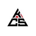 KCS triangle letter logo design with triangle shape. KCS triangle logo design monogram. KCS triangle vector logo template with red Royalty Free Stock Photo