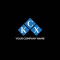 KCX letter logo design on BLACK background. KCX creative initials letter logo concept. KCX letter design Royalty Free Stock Photo