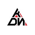 KDN triangle letter logo design with triangle shape. KDN triangle logo design monogram. KDN triangle vector logo template with red Royalty Free Stock Photo