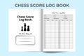 KDP interior chess game score journal. Chess player information and game score tracker interior. KDP interior notebook. Chess game