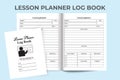 KDP interior Lesson planner journal template. Study planner and task tracker log book. KDP interior notebook. Lesson planner Royalty Free Stock Photo