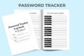 KDP interior password tracker. Password tracker and website information notebook interior. Website security checker log book KDP