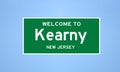 Kearny, New Jersey city limit sign. Town sign from the USA.