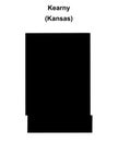 Kearny outline map Royalty Free Stock Photo