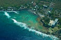 Keauhou Beach, Big Island aerial shot