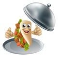 Kebab Character on Serving Dish Royalty Free Stock Photo