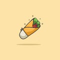 kebab cute vector icon illustration