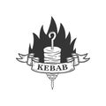 Kebab. Design element for logo, label, emblem, sign.