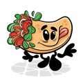 Kebab. Funnny cartoon character. Vector isolated background