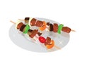 Kebab illustration Royalty Free Stock Photo