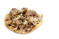 Kebab meat on flatbread