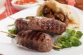 Kebab, minced meat skewer Royalty Free Stock Photo