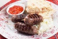 Kebab, minced meat skewer Royalty Free Stock Photo