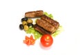 Kebab rolls and olive Royalty Free Stock Photo
