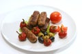 Kebab rolls with olives pepper Royalty Free Stock Photo