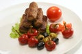 Kebab rolls with olives pepper Royalty Free Stock Photo