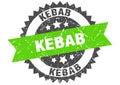 Kebab stamp. kebab grunge round sign.