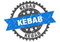 kebab stamp. kebab grunge round sign.