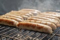 Kebab sausages are grilled Royalty Free Stock Photo