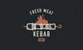 Kebab, Shawarma logo design template.