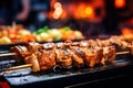 Kebab Skewers on a grill - made with generative AI tools