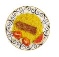 Persian Pan Kebab Royalty Free Stock Photo