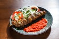 Kebab with tomato sause Royalty Free Stock Photo