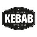 Kebab vintage sign stamp