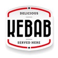 Kebab vintage sign sticker