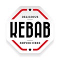 Kebab vintage sign sticker