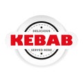 Kebab vintage stamp sign