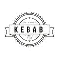 Kebab vintage stamp sign