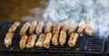 Kebabs on the Grill or Barbecue. Homemade Food Concept. Royalty Free Stock Photo