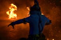 The Kecak Fire Dance at Uluwatu Temple, Bali, Indonesia Royalty Free Stock Photo