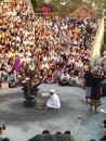 Kecak Ramayan Performance in Bali, Indonesia Royalty Free Stock Photo