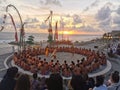 Kecak Sunset from Melasti Beach Bali Royalty Free Stock Photo
