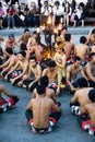 Kecak and Trance Dance at Dusk, Bali, Indonesia Royalty Free Stock Photo