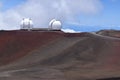 Keck Observatory, near the summit of Mauna Kea, Big Island Hawaii Royalty Free Stock Photo