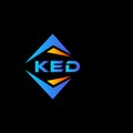 KED abstract technology logo design on Black background. KED creative initials letter logo concept
