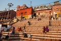 Kedar Ghat in Varanasi Royalty Free Stock Photo